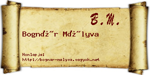 Bognár Mályva névjegykártya